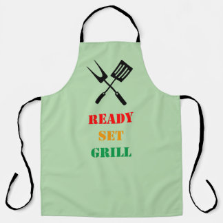 Delantal Ready, set, grill