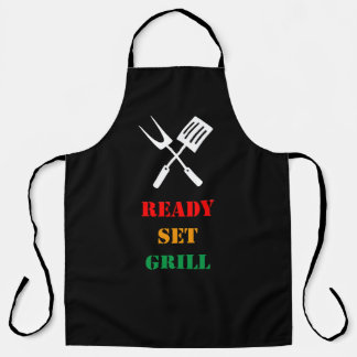 Delantal Ready, set, grill