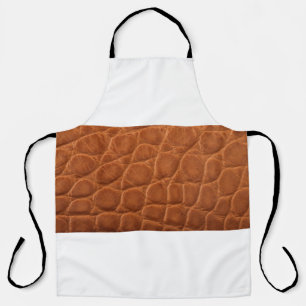 Delantal Real genuine tan brown alligator leather texture, 