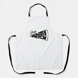 Delantal Rebanada de pizza con tomates y toallas de aceitun