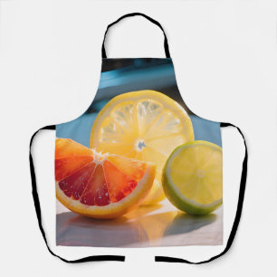 Delantal Rebanadas de cítricos vibrantes Pomelo Limón Lima