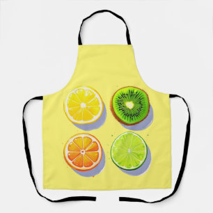 Delantal Rebanadas de fruta Pop Art