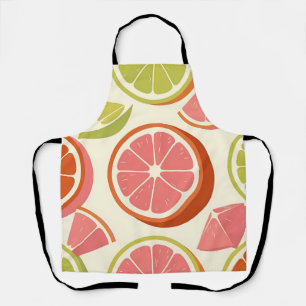 Delantal Rebanadas de Toronja Naranja Lima Cítricos Vibrant