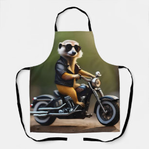 Delantal Rebel Meerkat: Pañuelos, gafas de sol y moto