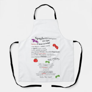 Delantal Receta boloñesa humorística Apron