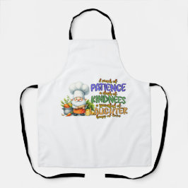 Delantal Receta de cocina de la felicidad del chef Gnome