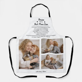 Delantal Receta para la mejor mamá del año 3 Collage de fot