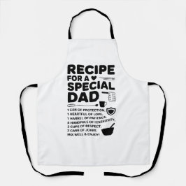 Delantal Receta para un amor de papá en la cocina especial,