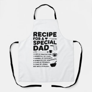 Delantal Receta para un amor de papá en la cocina especial,