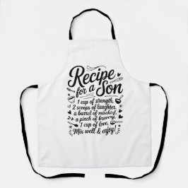 Delantal Receta para una cocina de hijo fuerza, amabilidad 