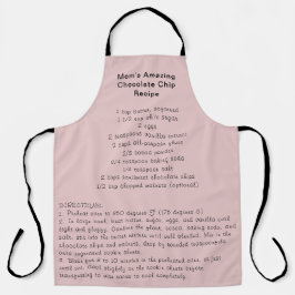 Delantal Receta personalizado Rubor Apron rosa
