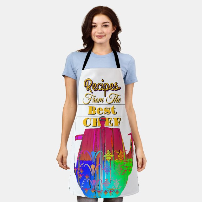 Delantal Recetas Del Mejor Café Del Chef Pot White (Gastado)