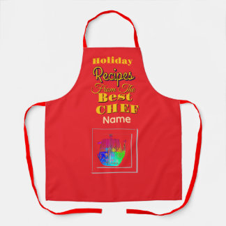 Delantal Recetas del mejor chef Cafetera Rojo 