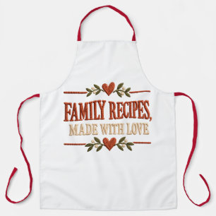 Delantal Recetas Familiares, Hechas Con Amor