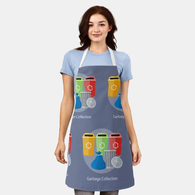 Delantal Reciclaje de recolección de basura (Gastado)