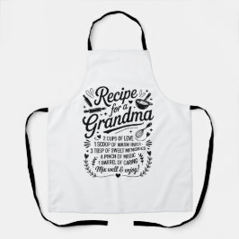Delantal Recipe for Grandma Kitchen Love, Hugs & Sweet Memo