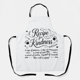 Delantal Recipe for Kindness Kitchen Inspirational Quote
