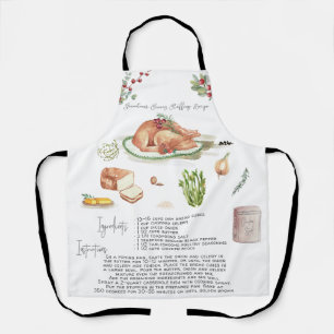 Delantal Recipe Heirloom Apron Turquía relleno