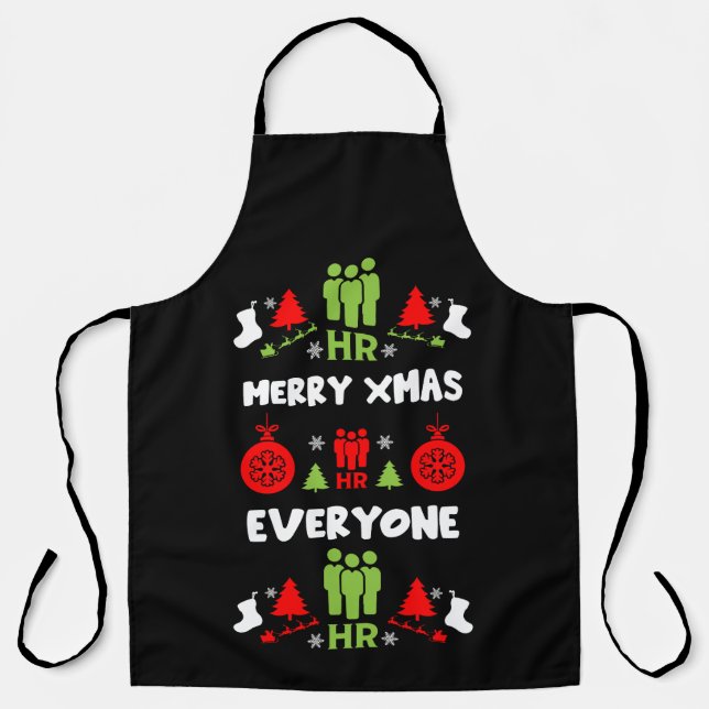 Delantal Recursos humanos Fea Regalos de Santa Navidad (Anverso)