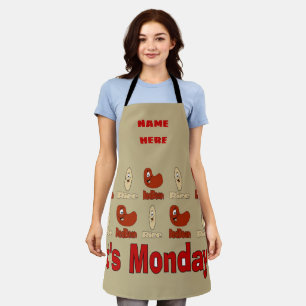Delantal Red Beans & Rice, Design add text, Apron