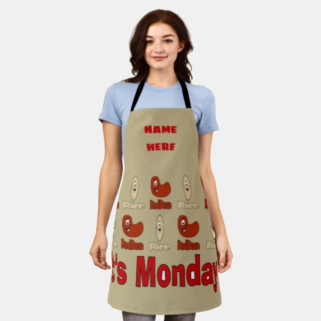 Delantal Red Beans & Rice, Design add text, Apron (Gastado)