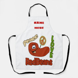 Delantal Red Beans & Rice, Design add text, Apron