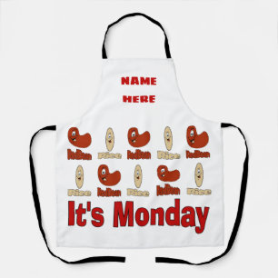 Delantal Red Beans & Rice, Design add text, Apron