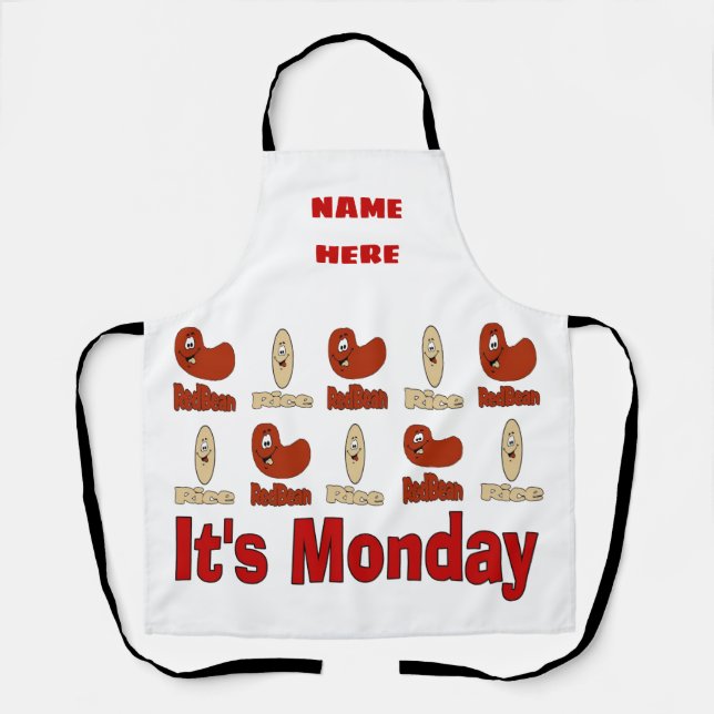 Delantal Red Beans & Rice, Design add text, Apron (Anverso)