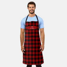 Red Black Buffalo Plaid Lumberjack Personalizado