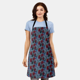 Delantal Red Daisies Apron