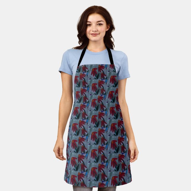 Delantal Red Daisies Apron (Gastado)