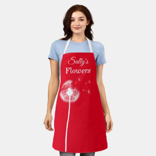 Delantal Red Dandelion Apron