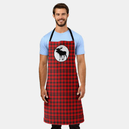 Delantal Red de búfalo rota con alce negro