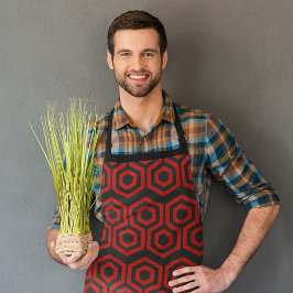 Delantal Red Honeycomb