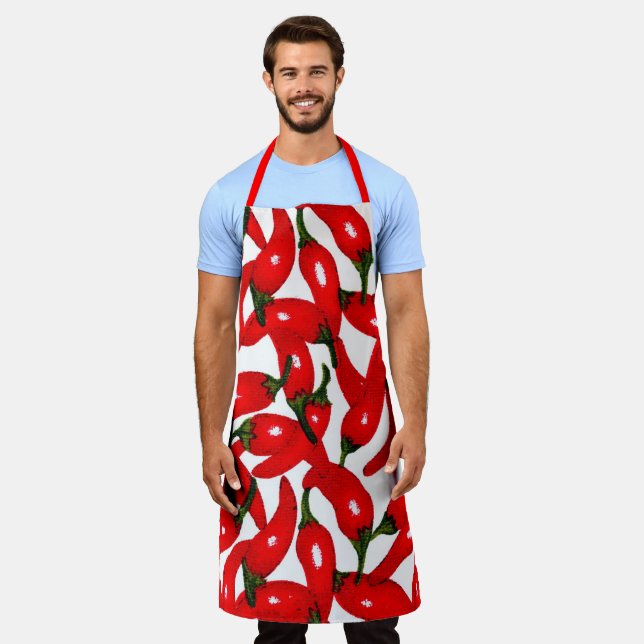 Delantal Red Hot Peppers Spicy  (Gastado)