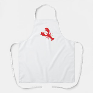 Delantal Red Lobster Preppy Coastal Maine Ocean Fun
