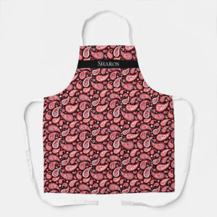 Delantal Red Paisley personalizada