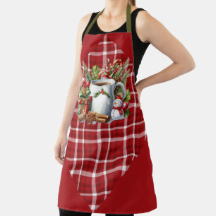 Delantal Red Plaid y Little Sleeping Deer