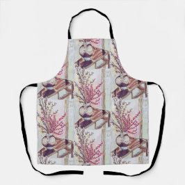 Delantal Red Plum Blossoms