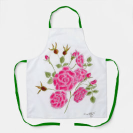 Delantal Red Rose Apron