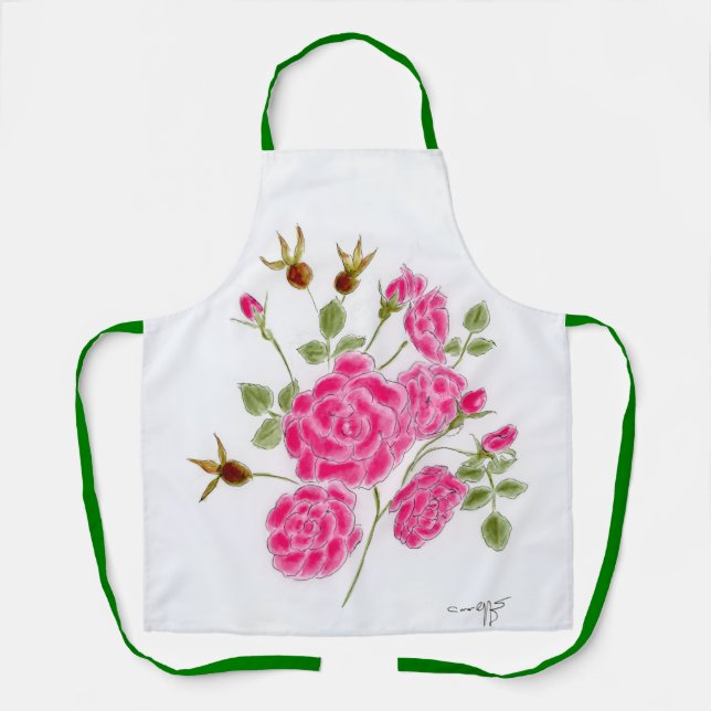 Delantal Red Rose Apron (Anverso)