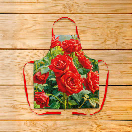 Delantal Red Roses Apron