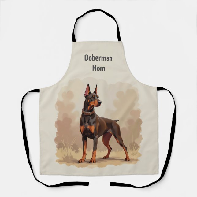 Delantal Red Rust Brown Doberman Pinscher Dog (Anverso)
