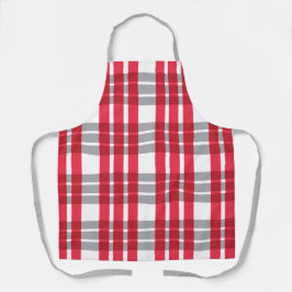Delantal Red Scottish Plaid