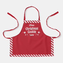 Delantal Red Stripe Christmas Cookie Taster Kids Apron