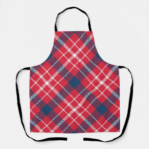 Delantal Red Tartan Plaid Apron - Cocina rústica de granja