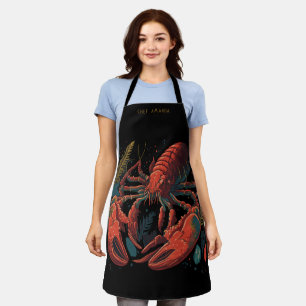 Delantal Red Tide Lobster   Nombre del chef Apron