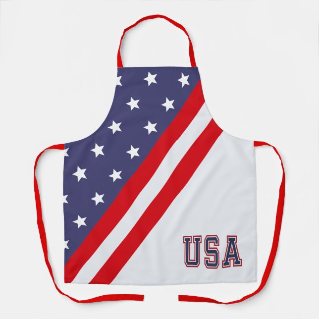 Delantal Red, White & Blue Stars & Stripes (Anverso)