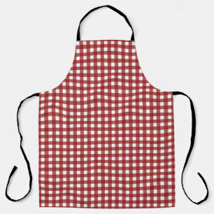 Delantal Red White Gingham Check Plaid