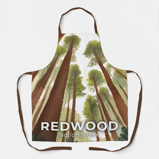 Delantal Redwood Trees | National Park Watercolor Travel (Anverso)